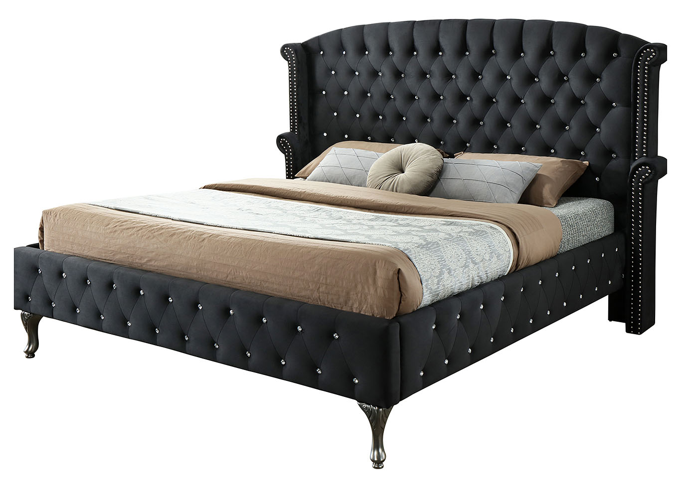 Lucca Black King Bed,Glory Furniture