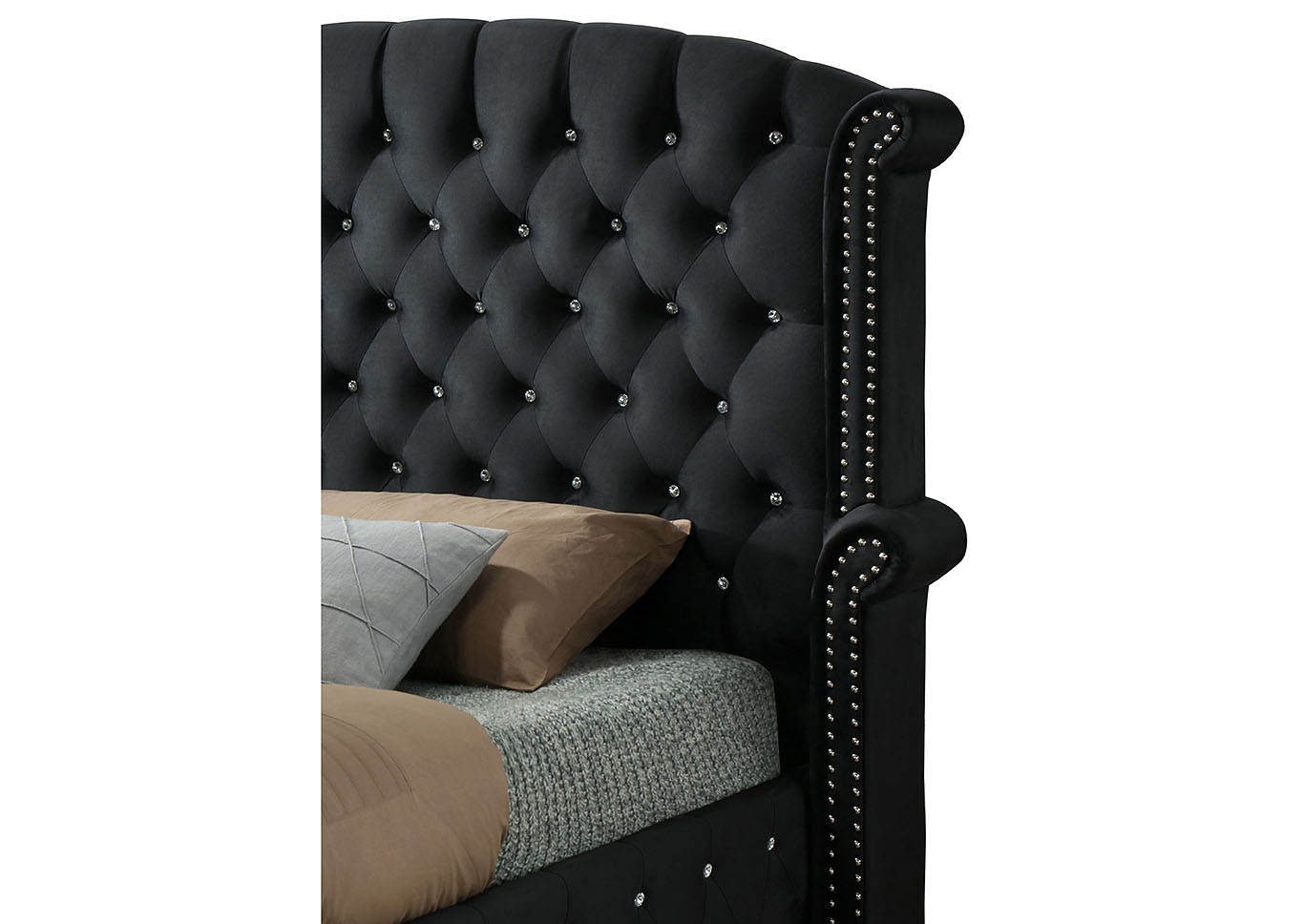 Lucca Black King Bed,Glory Furniture