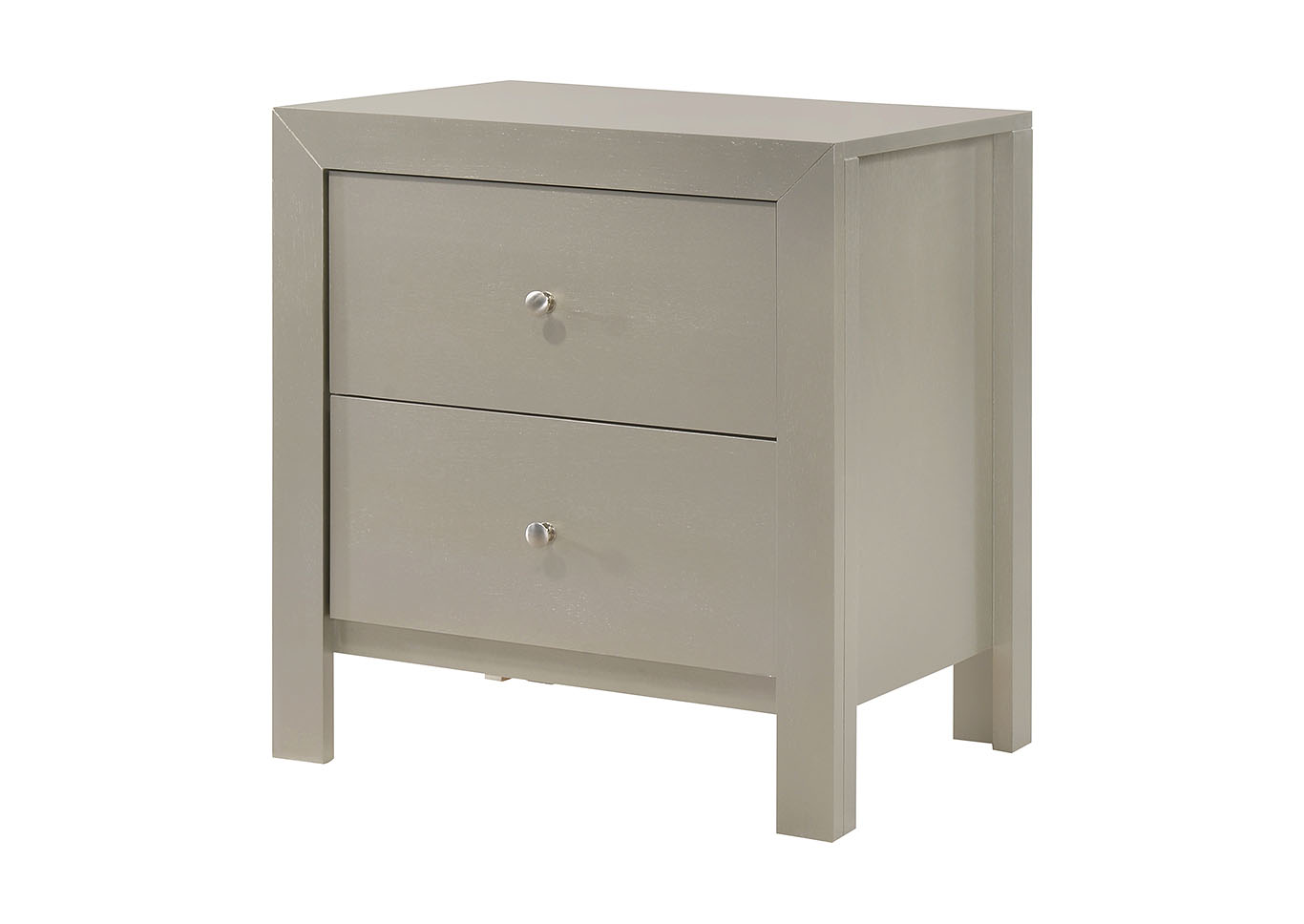 Burlington Silver Champagne Nightstand,Glory Furniture