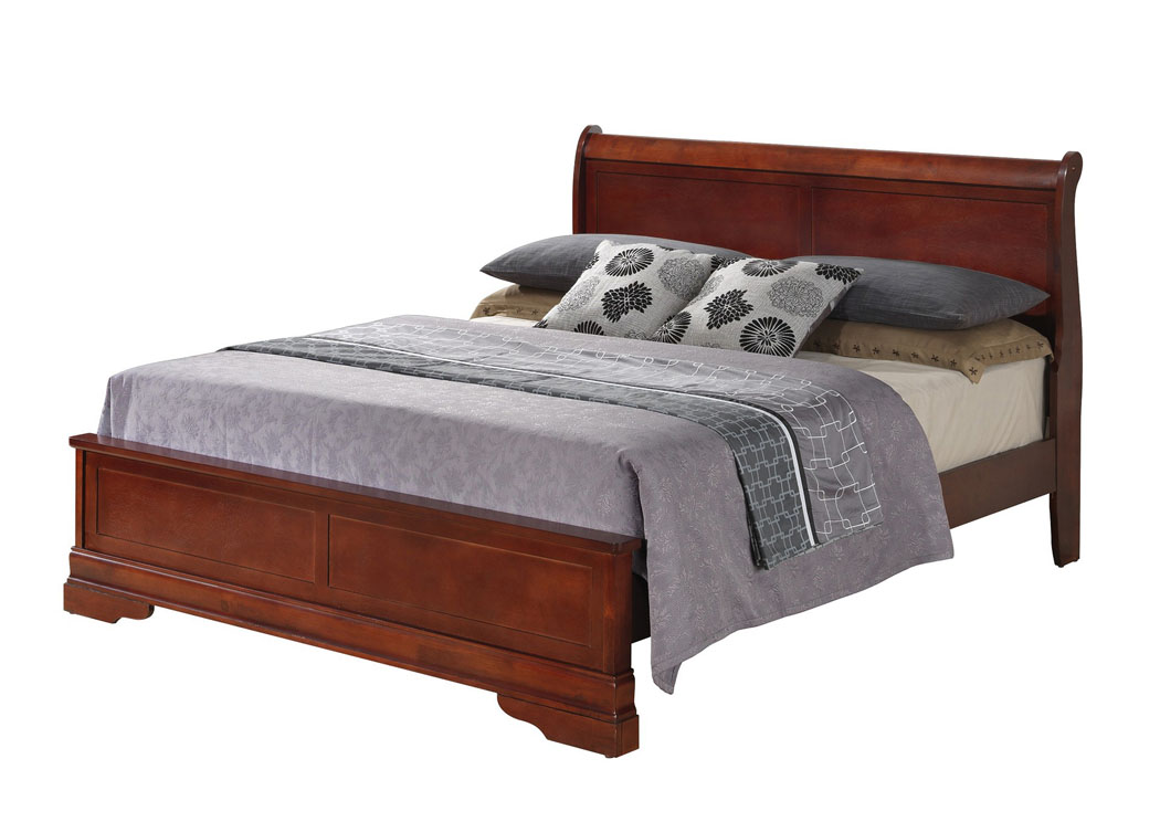 Cherry King Low Profile Bed,Glory Furniture