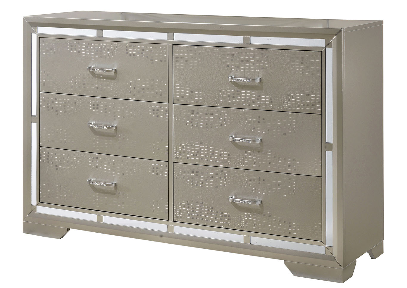 Alana Silver Champagne Dresser,Glory Furniture