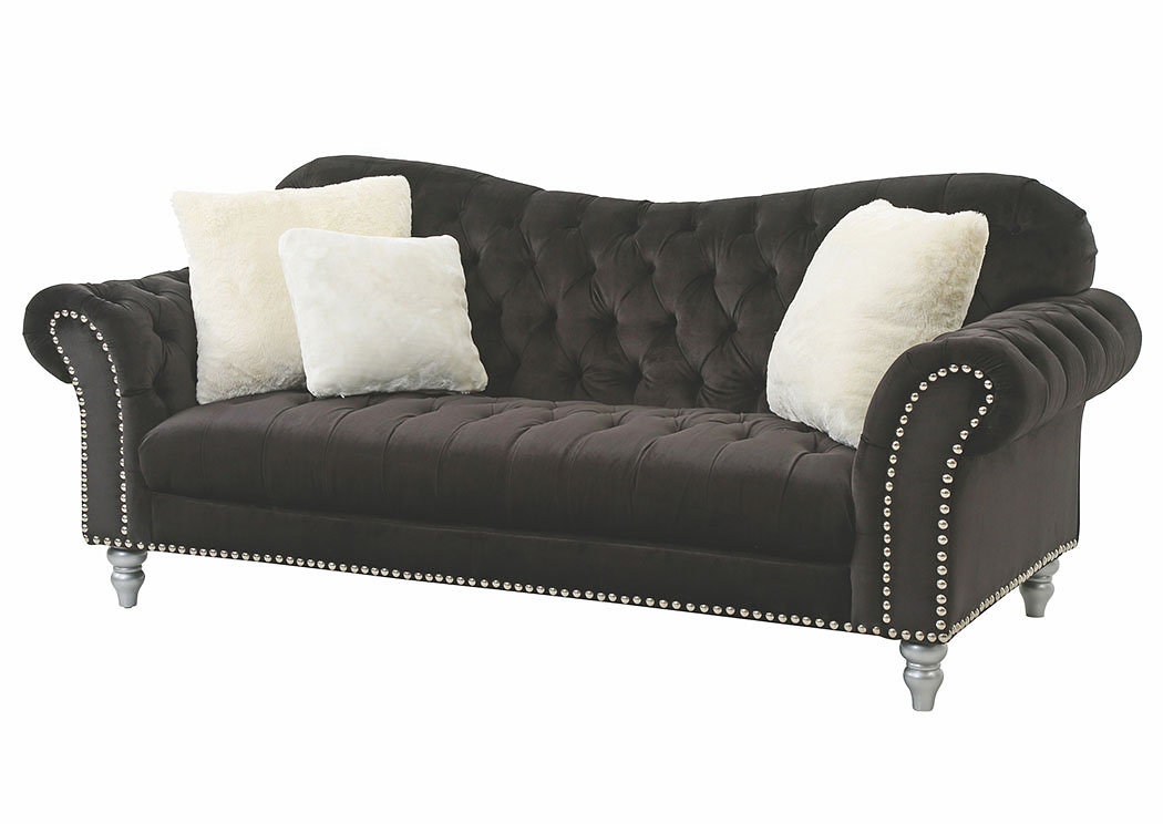 Black Velvet Sofa,Glory Furniture