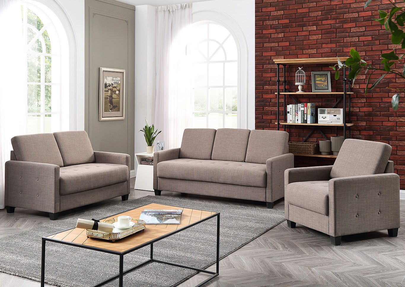 Dino Gray Loveseat,Glory Furniture