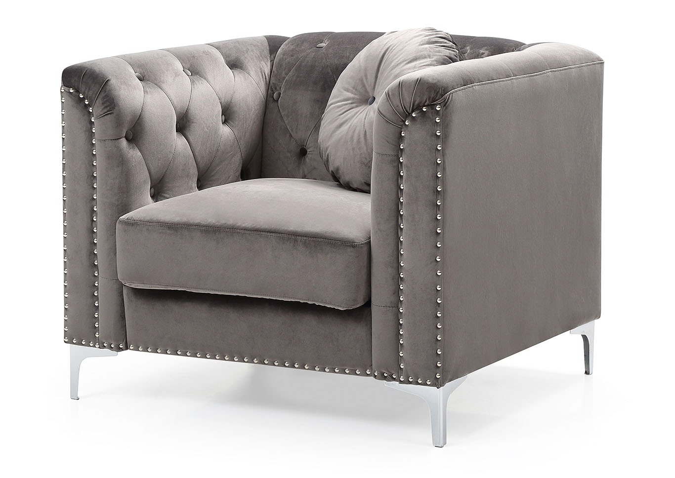 Pompano Dark Gray Chair,Glory Furniture