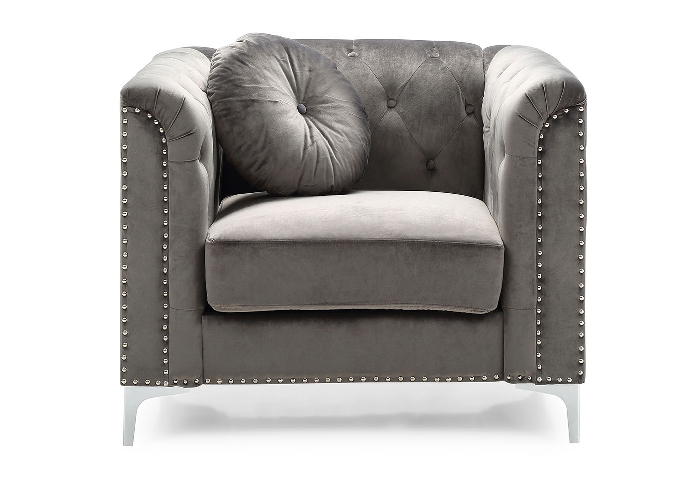 Pompano Dark Gray Chair,Glory Furniture