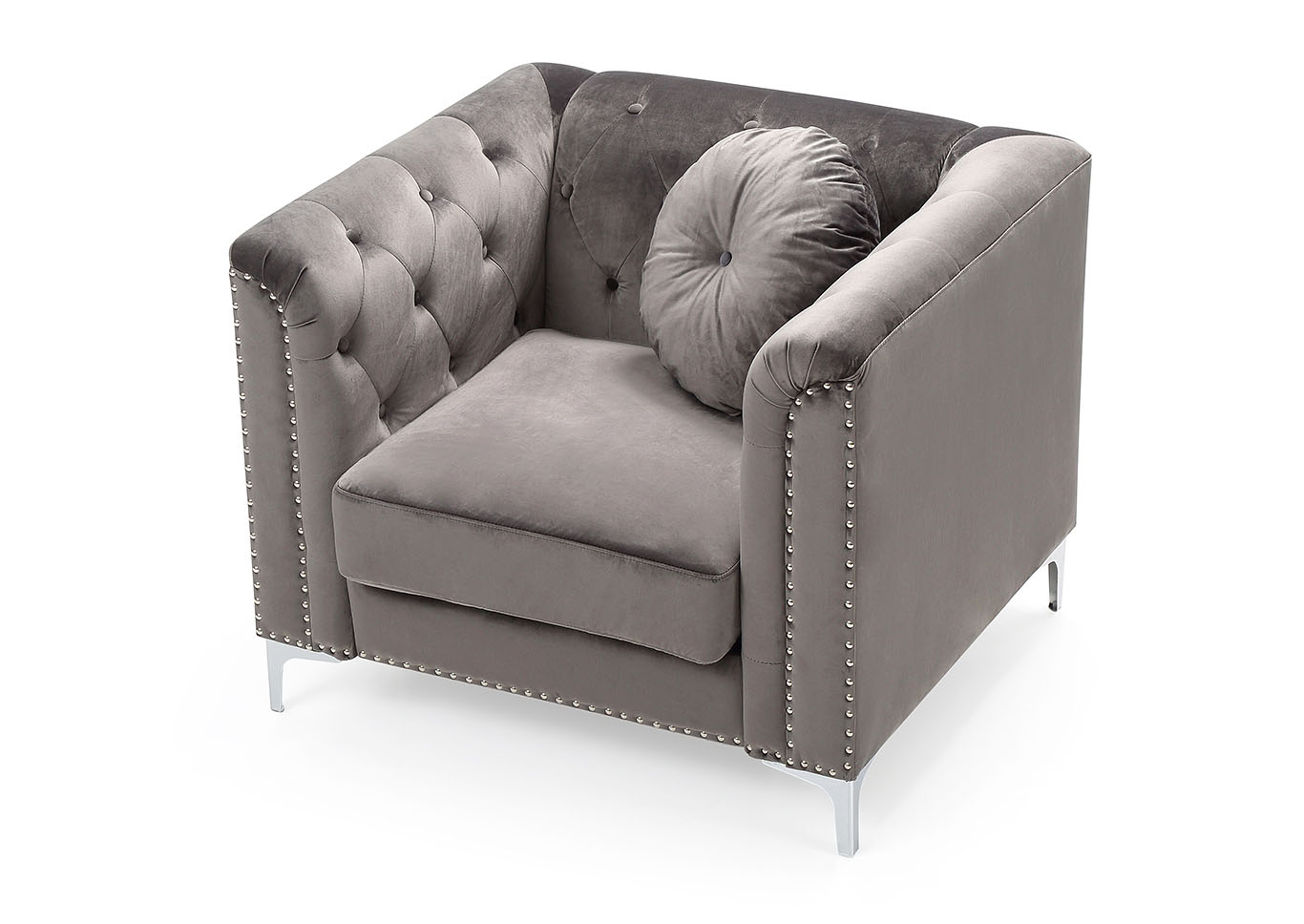 Pompano Dark Gray Chair,Glory Furniture