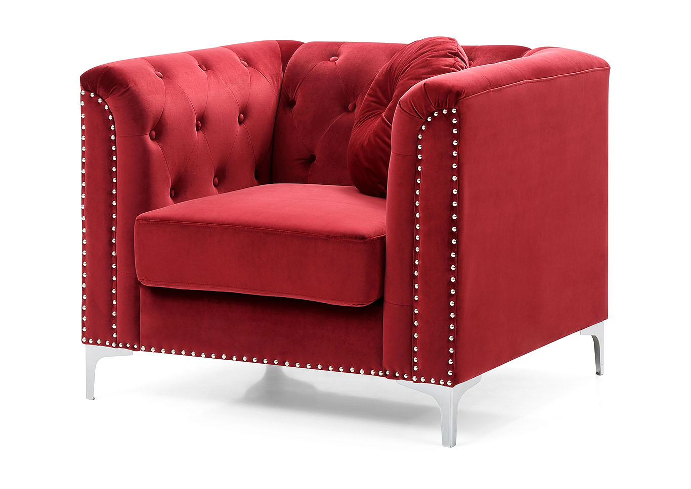 Pompano Burgundy Chair,Glory Furniture