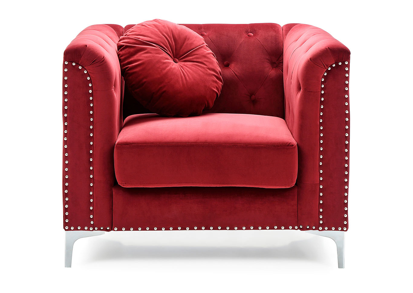 Pompano Burgundy Chair,Glory Furniture