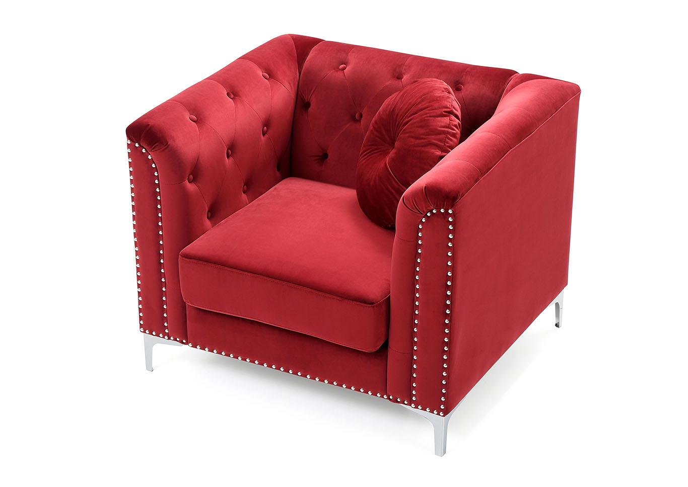 Pompano Burgundy Chair,Glory Furniture