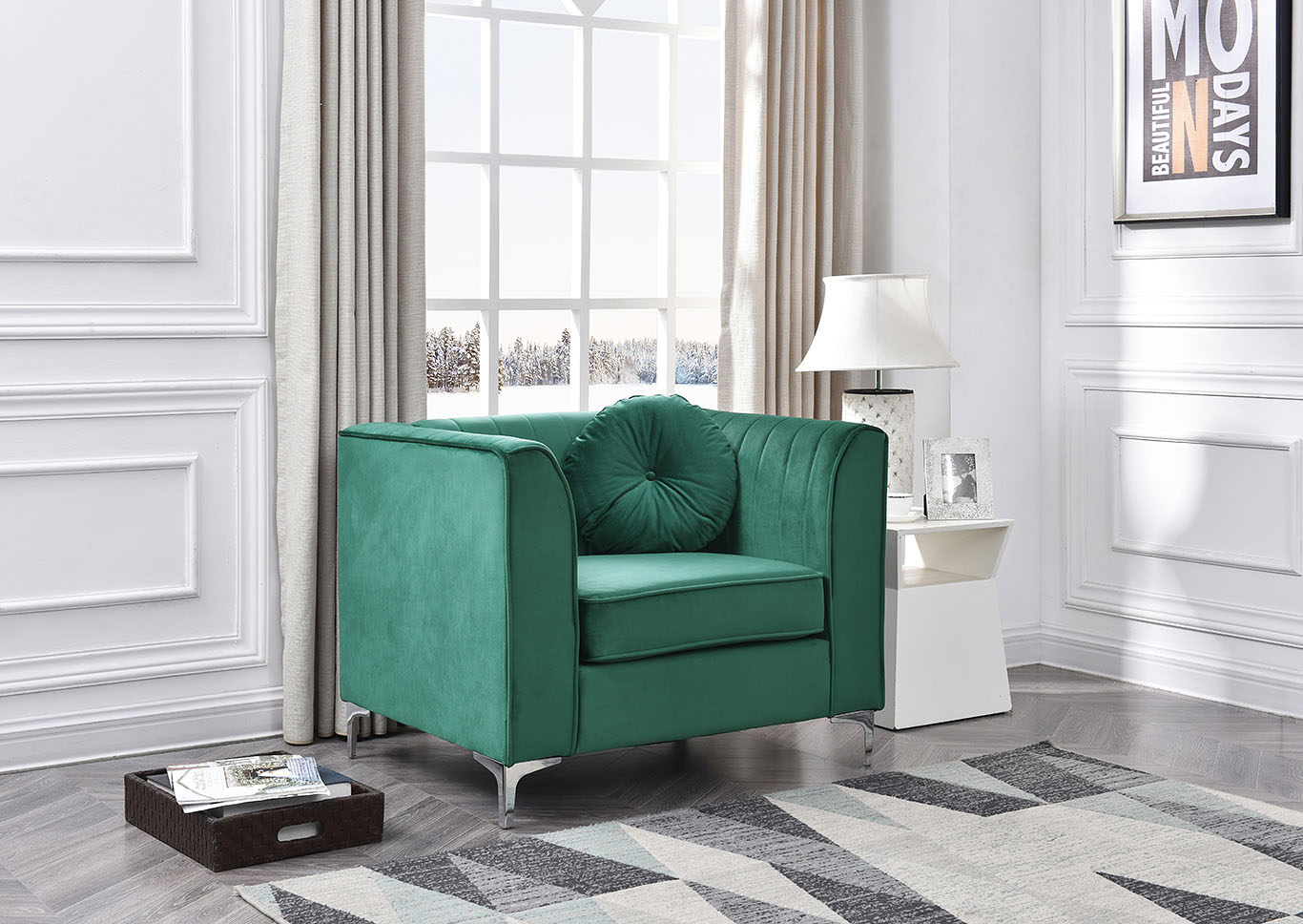 Delray Green Chair,Glory Furniture