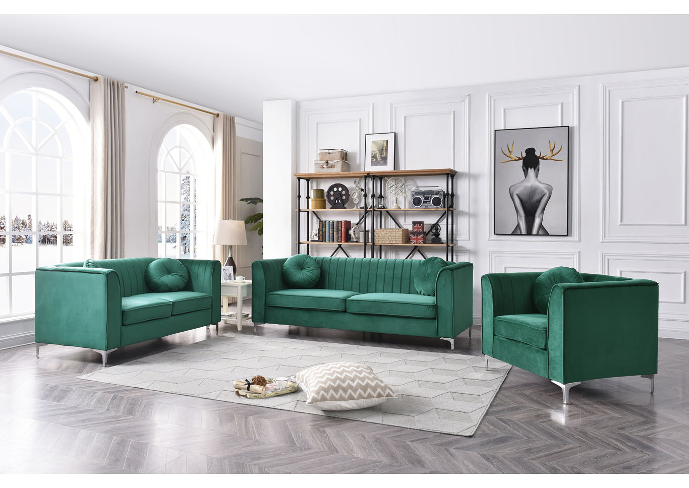 Delray Green Sofa,Glory Furniture