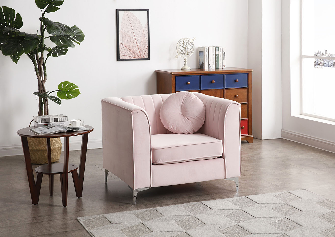 Delray Pink Chair,Glory Furniture