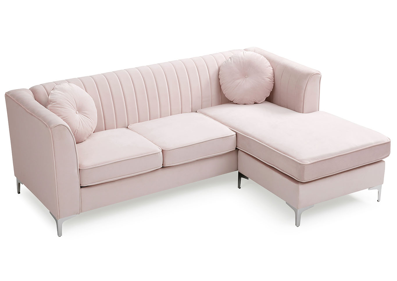 Delray Pink Chaise,Glory Furniture