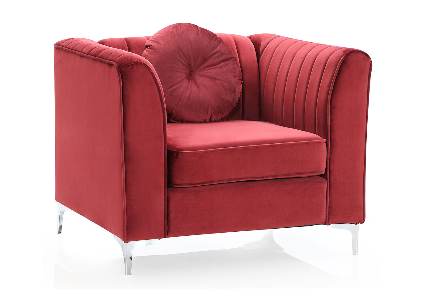 Delray Burgundy Chair,Glory Furniture