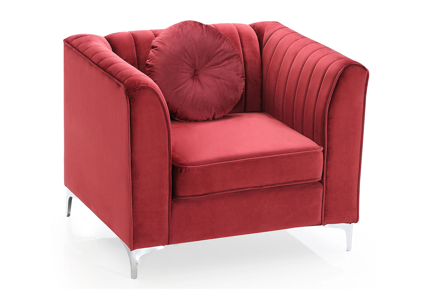 Delray Burgundy Chair,Glory Furniture