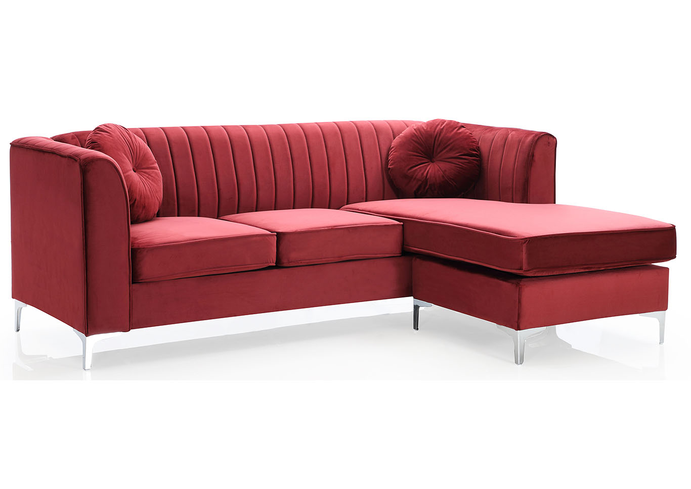 Delray Burgundy Chaise,Glory Furniture