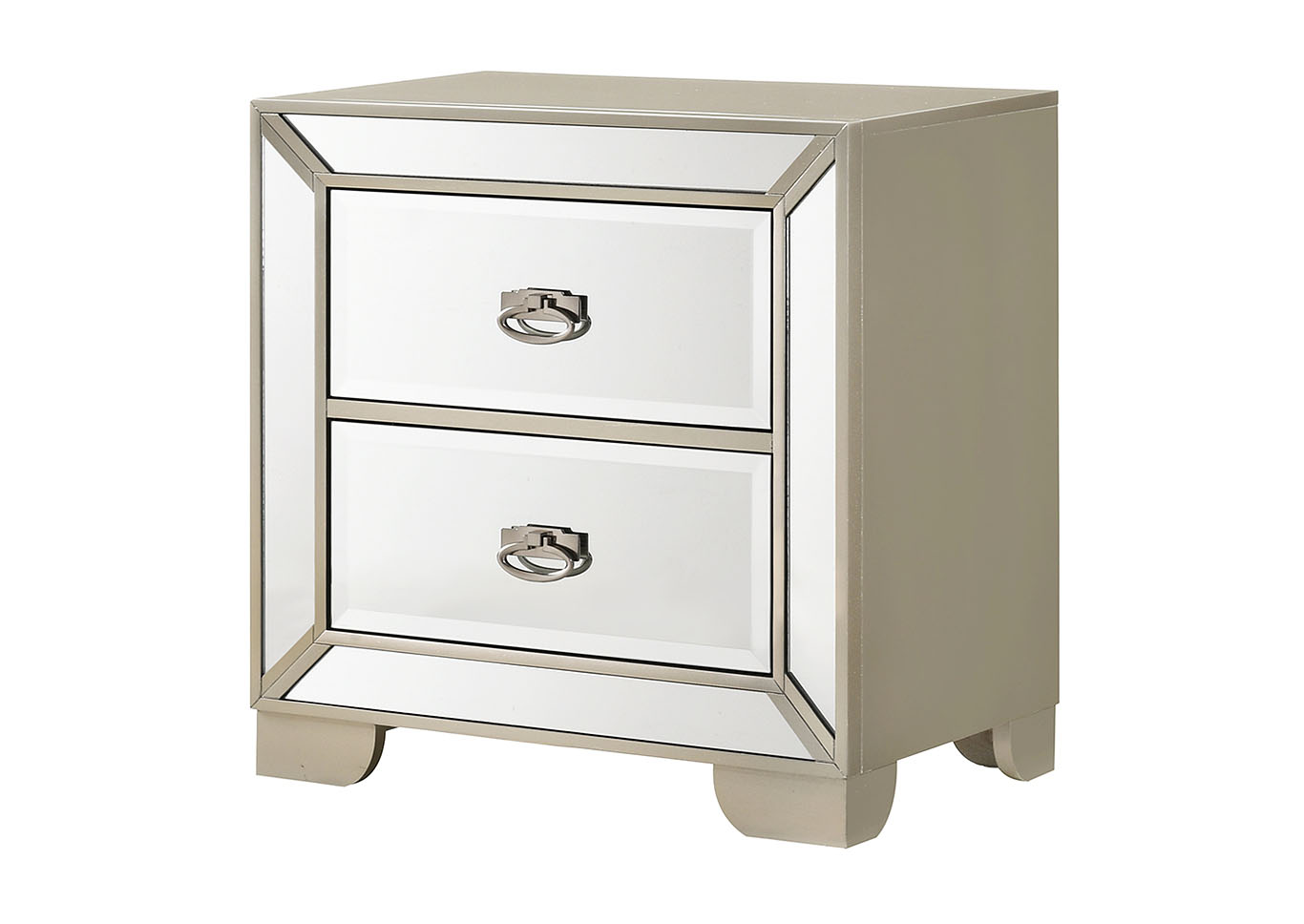 Hollywood Hills Silver Champagne Nightstand,Glory Furniture