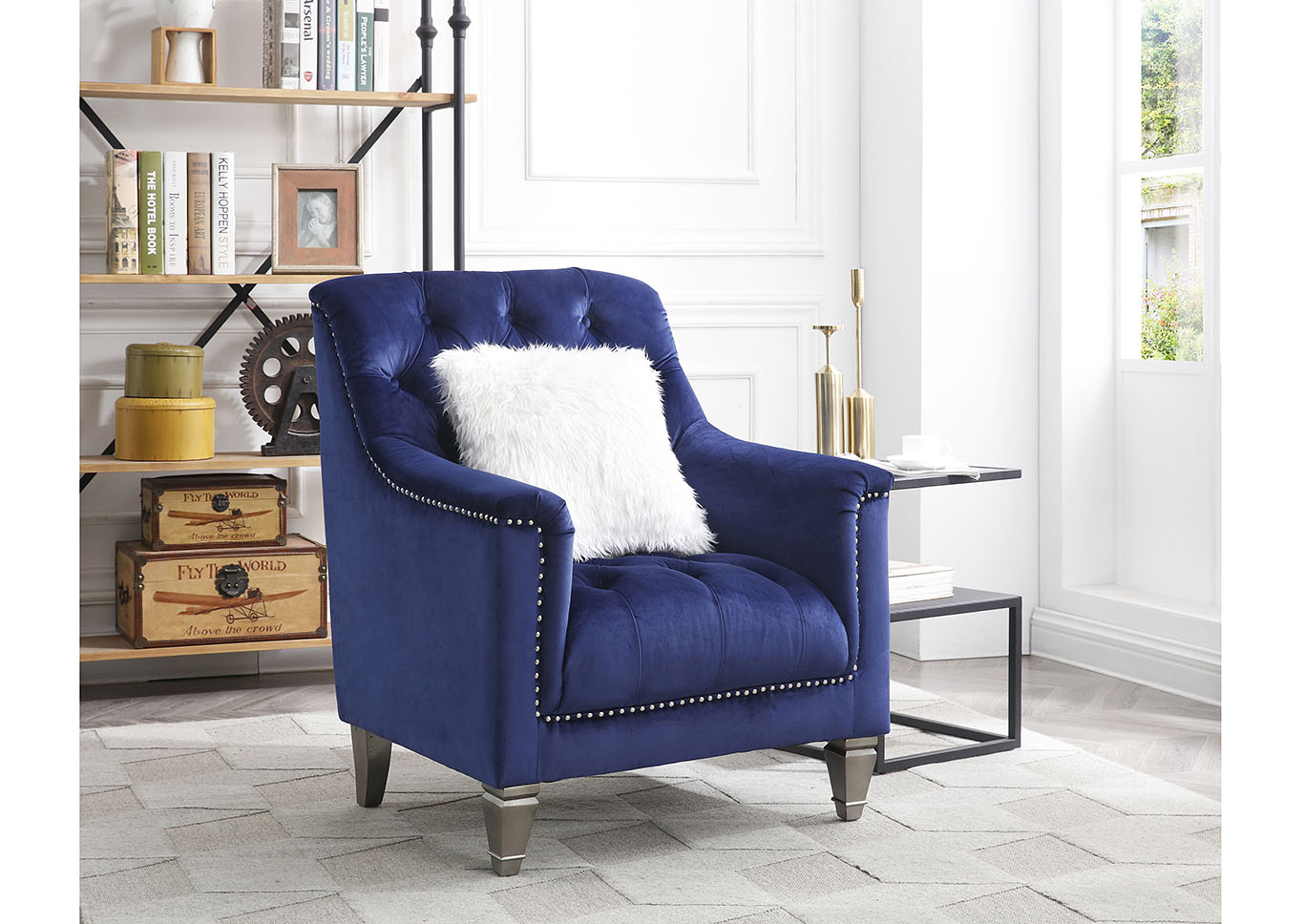 Dania Blue Chair,Glory Furniture