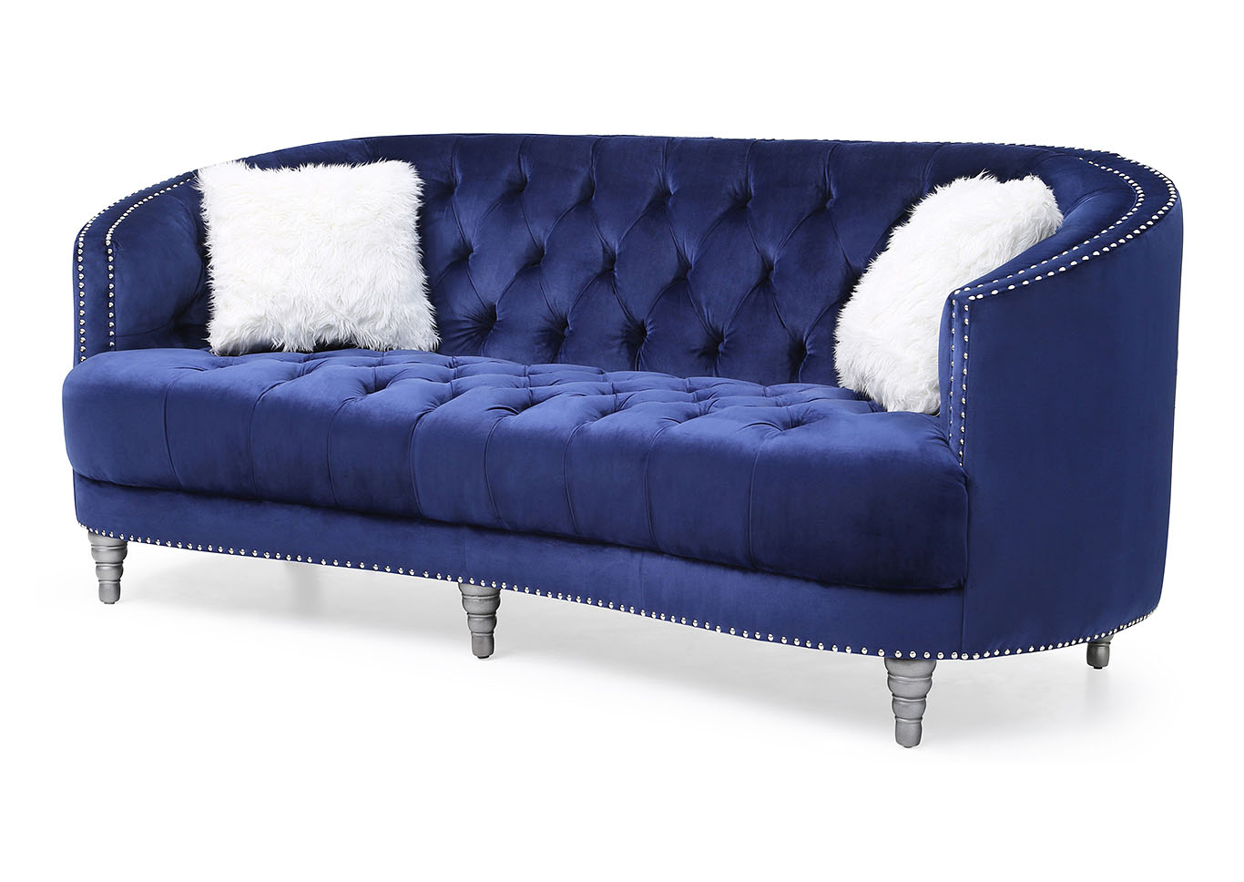 Dania Blue Stationary Sofa,Glory Furniture