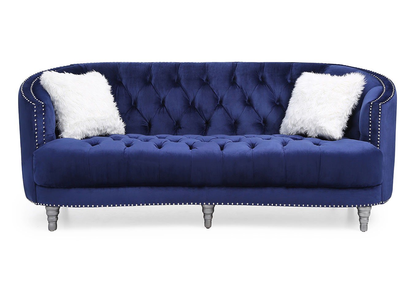 Dania Blue Stationary Sofa,Glory Furniture