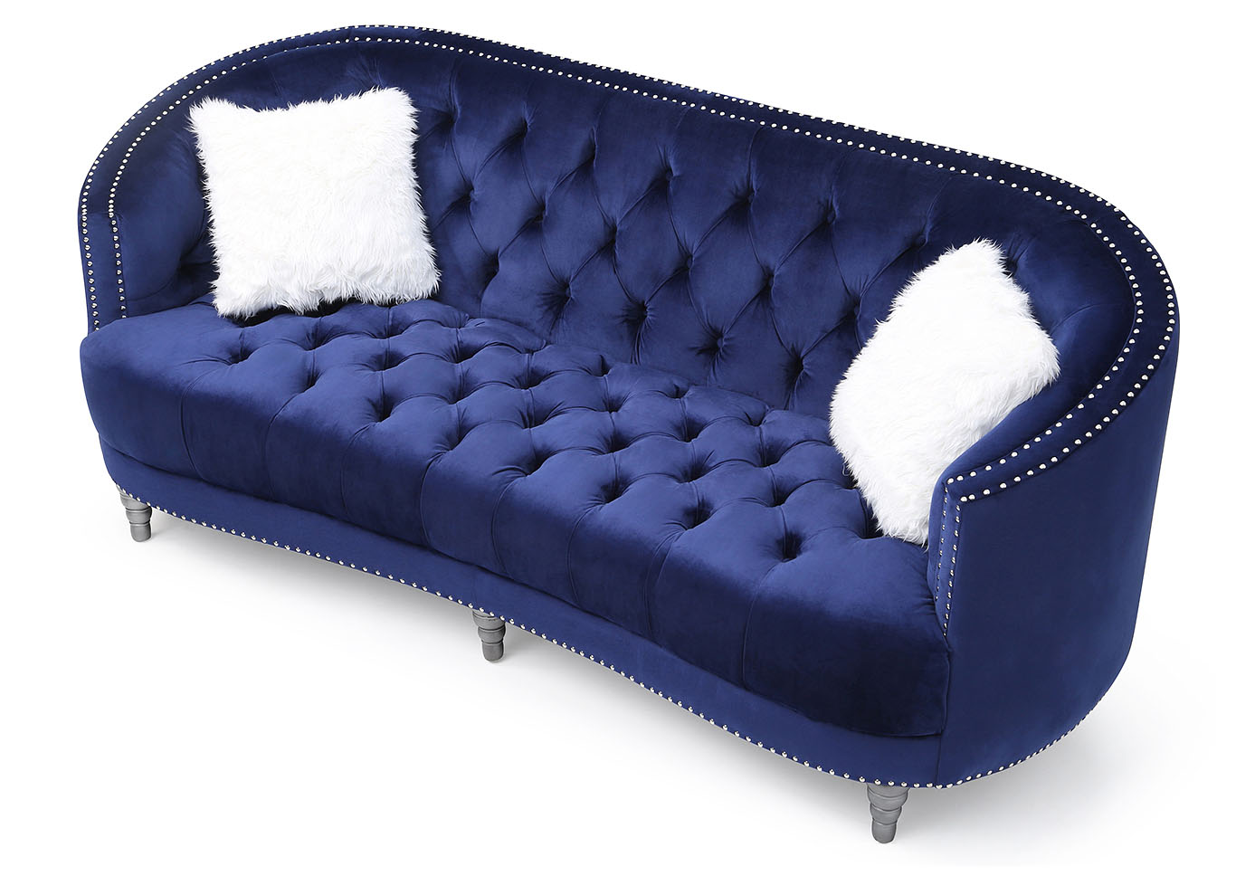 Dania Blue Stationary Sofa,Glory Furniture