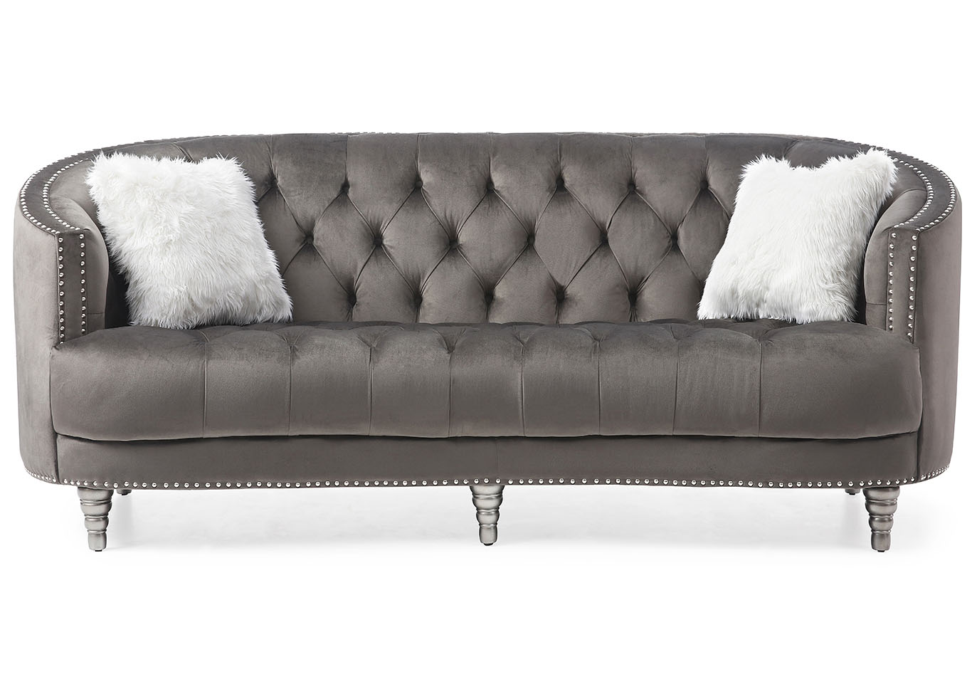 Dania Gray Stationary Sofa,Glory Furniture