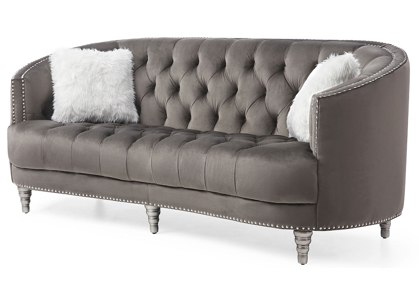 Dania Gray Stationary Sofa,Glory Furniture