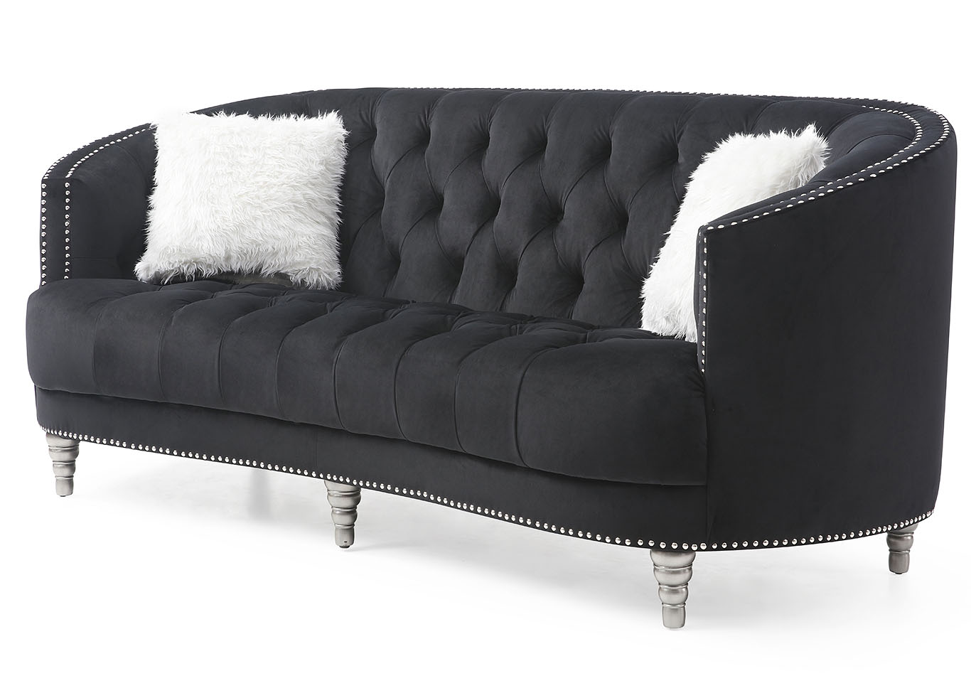 Dania Black Stationary Sofa,Glory Furniture