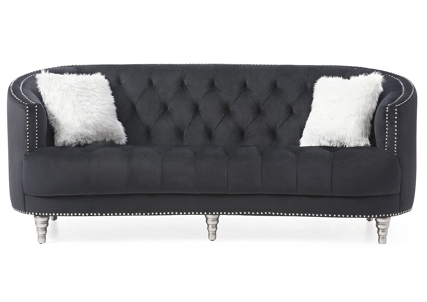 Dania Black Stationary Sofa,Glory Furniture