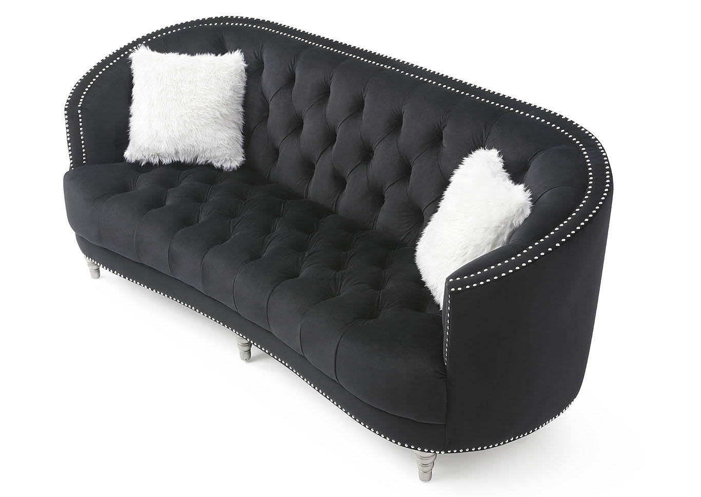 Dania Black Stationary Sofa,Glory Furniture