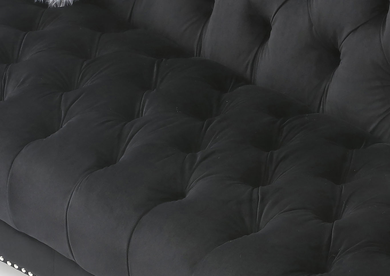 Dania Black Stationary Sofa,Glory Furniture