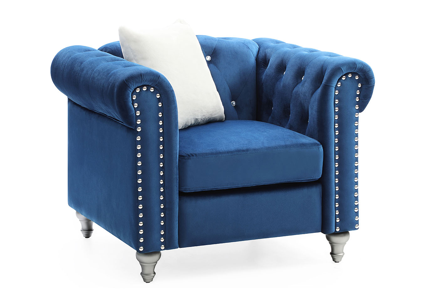 Raisa Navy Blue Chair,Glory Furniture