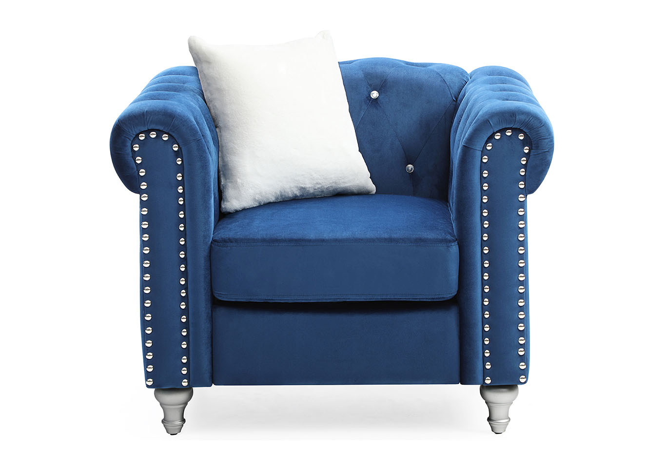 Raisa Navy Blue Chair,Glory Furniture