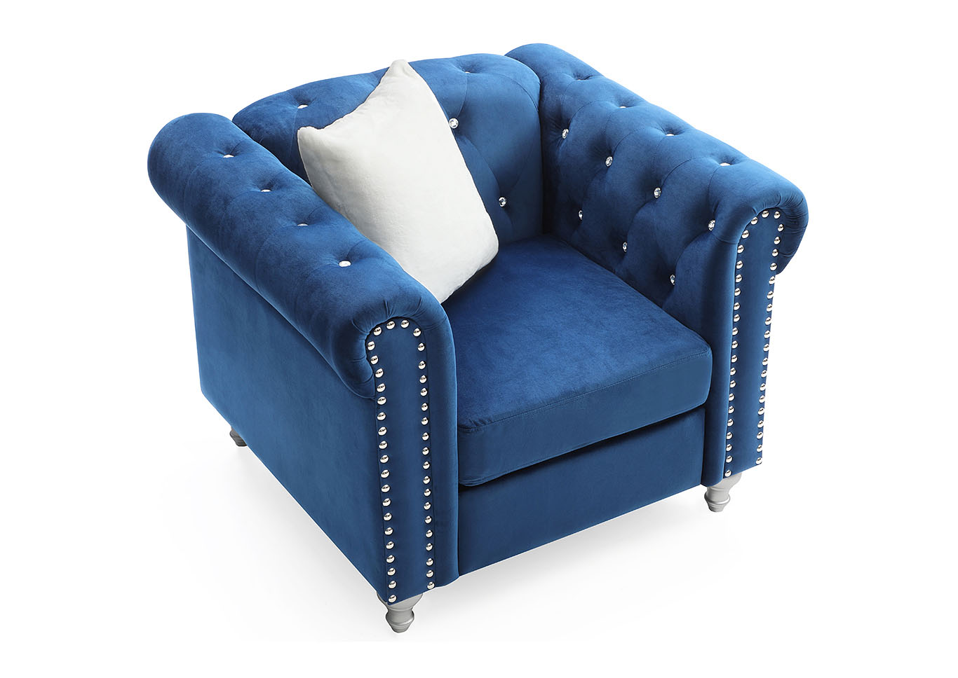 Raisa Navy Blue Chair,Glory Furniture