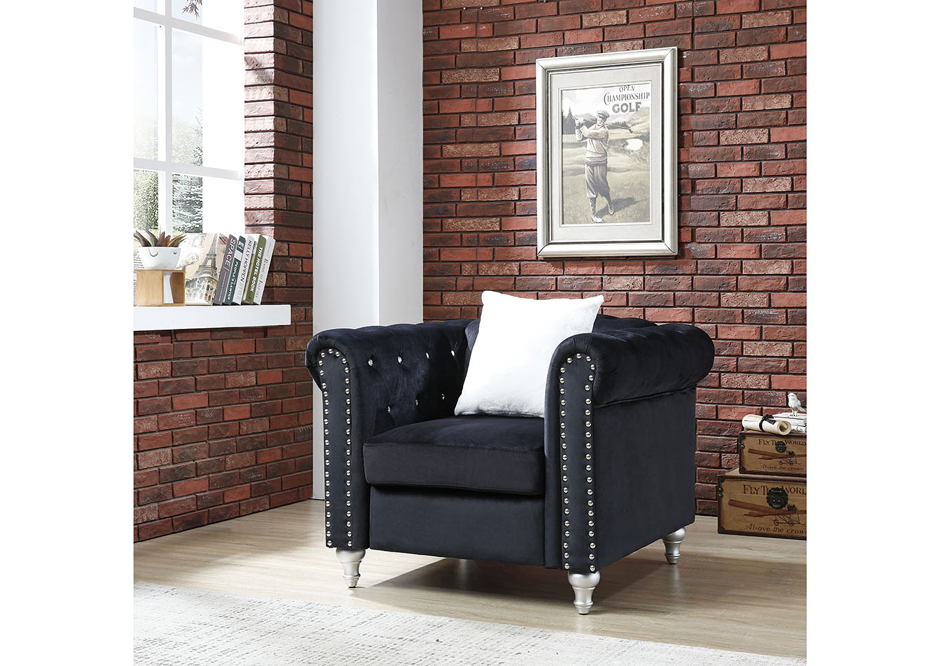 Raisa Black Chair,Glory Furniture