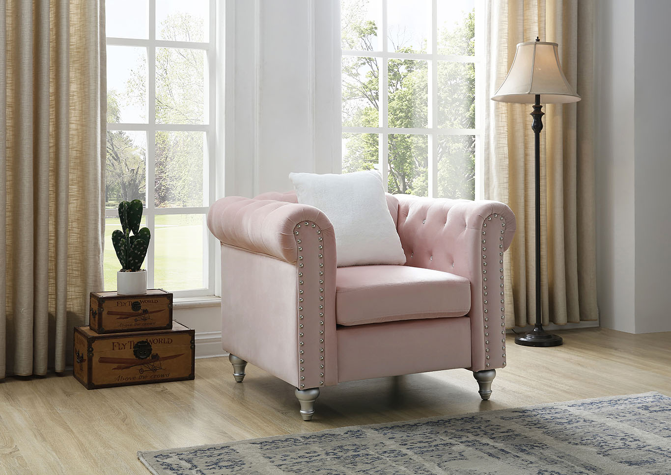 Raisa Pink Chair,Glory Furniture