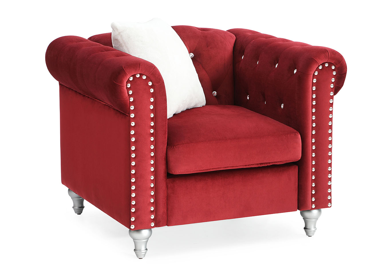 Raisa Burgundy Chair,Glory Furniture