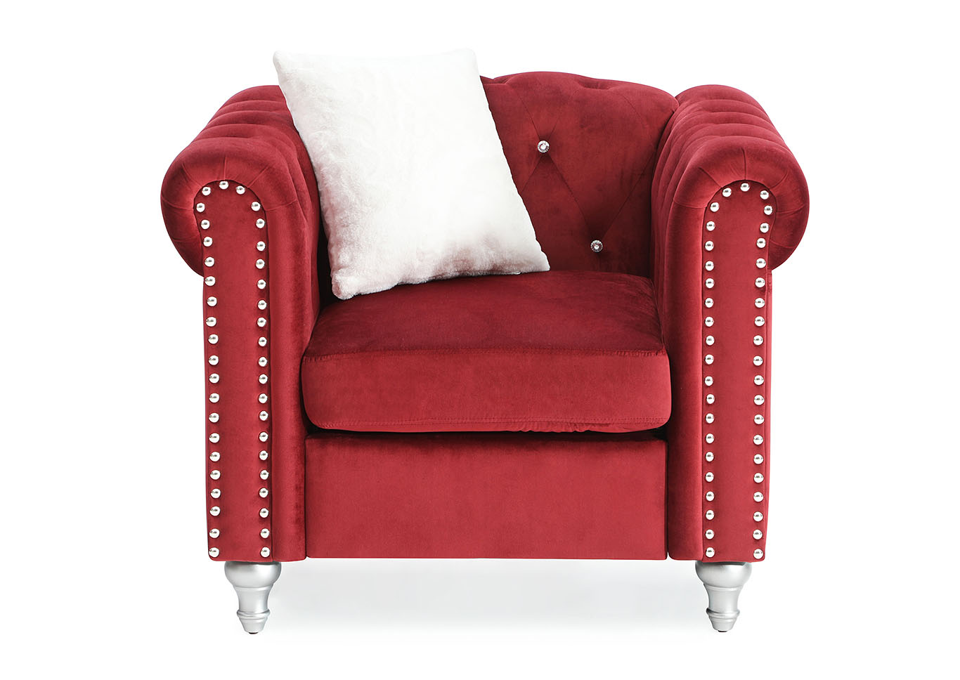 Raisa Burgundy Chair,Glory Furniture