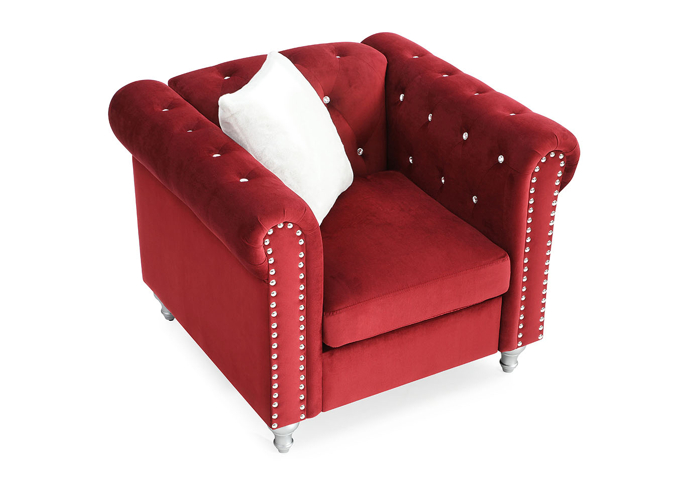 Raisa Burgundy Chair,Glory Furniture