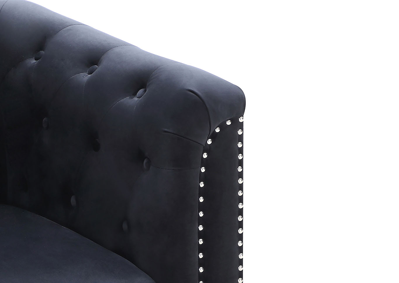 Pompano Black Stationary Sofa,Glory Furniture