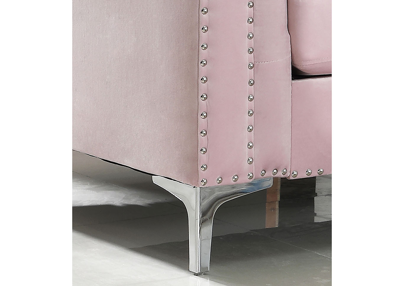 Pompano Pink Stationary Sofa,Glory Furniture