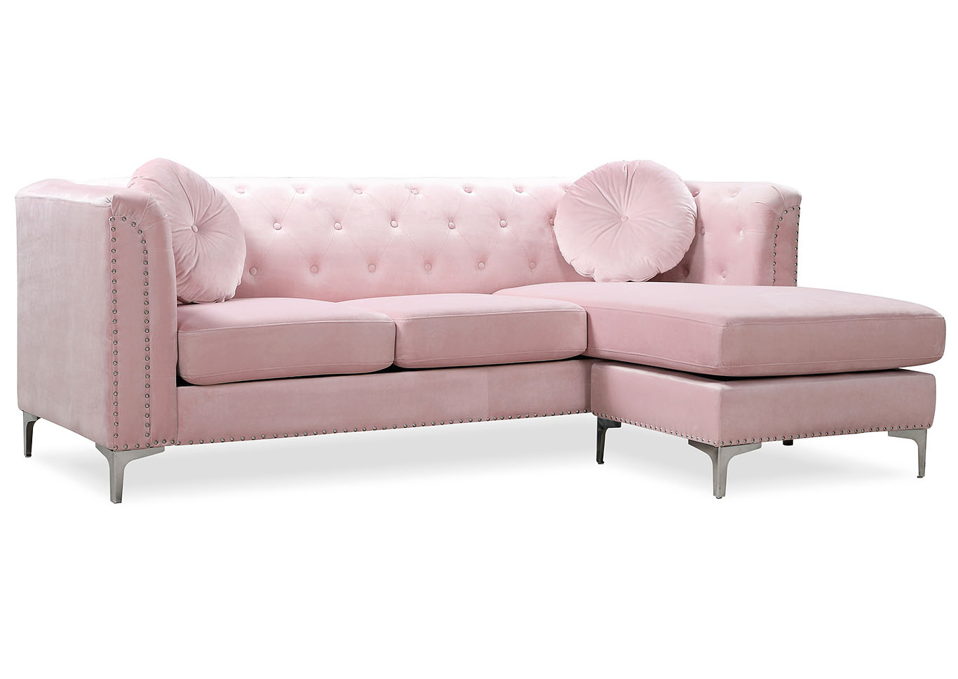 Pompano Pink Sectional,Glory Furniture