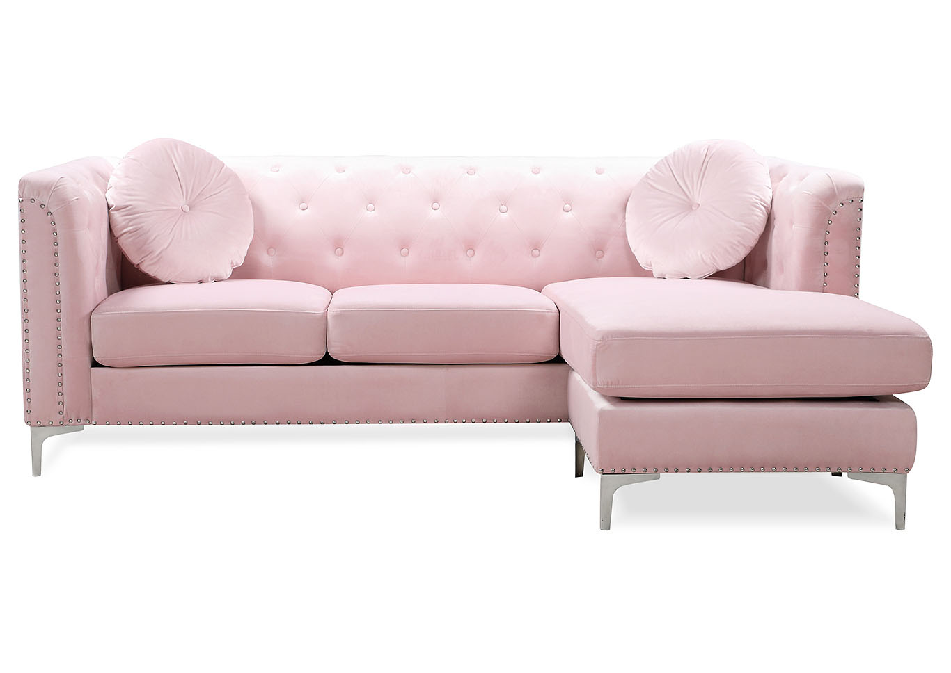 Pompano Pink Sectional,Glory Furniture