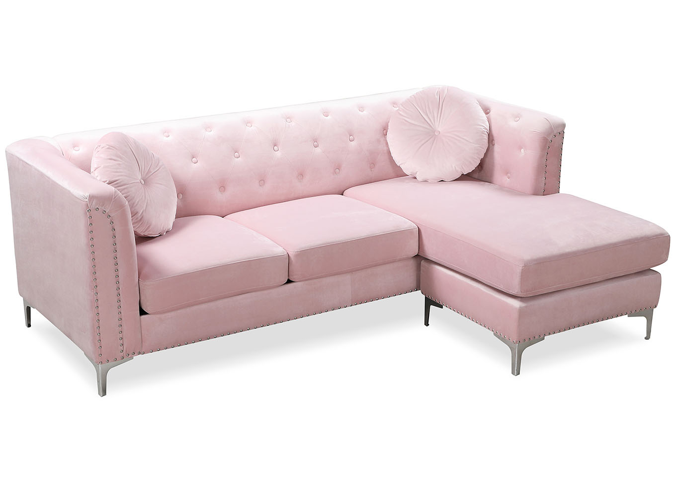 Pompano Pink Sectional,Glory Furniture