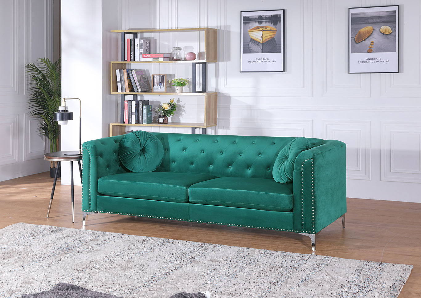 Pompano Green Stationary Sofa,Glory Furniture