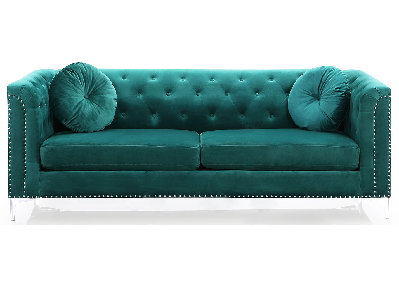 Pompano Green Stationary Sofa,Glory Furniture