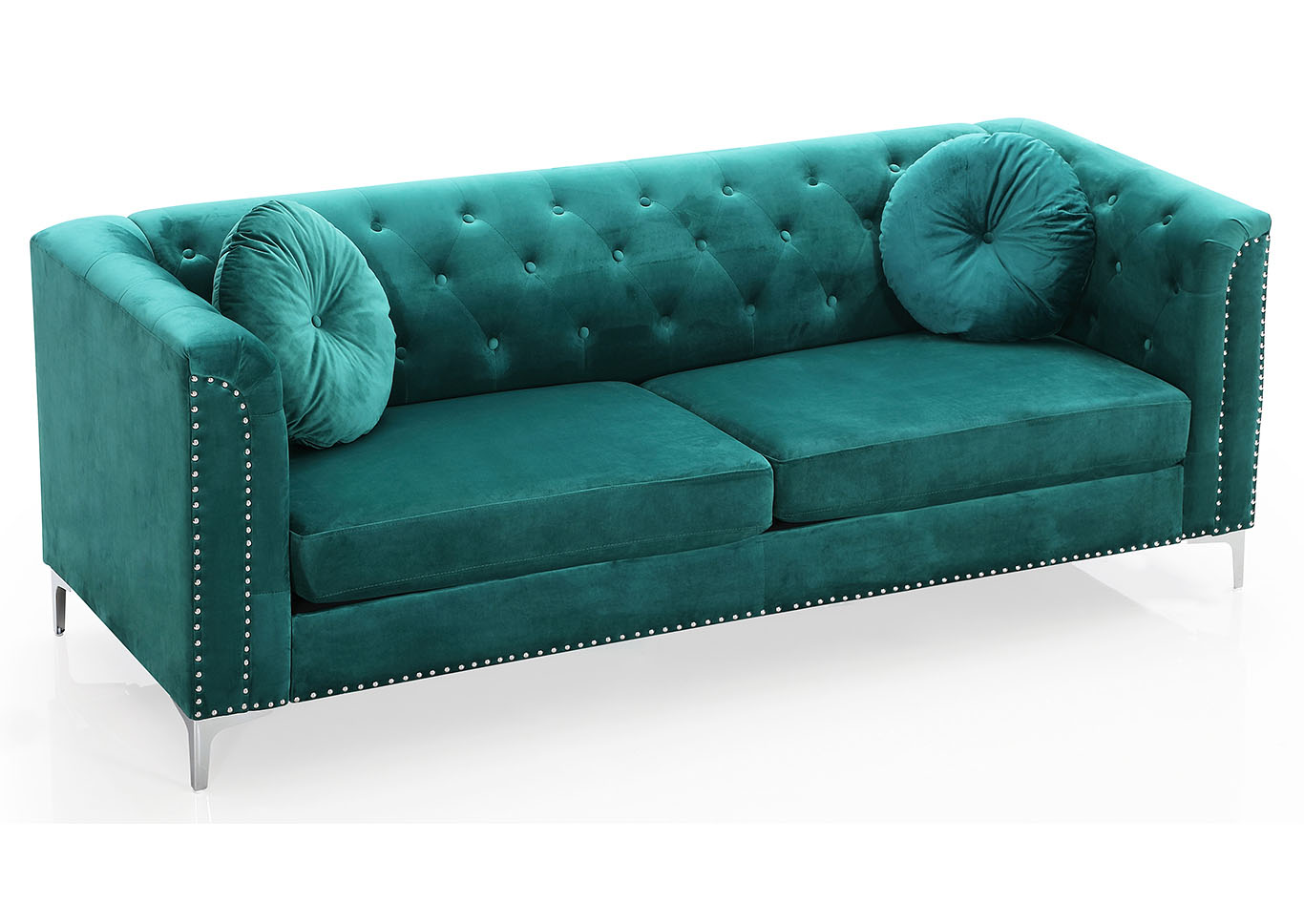 Pompano Green Stationary Sofa,Glory Furniture