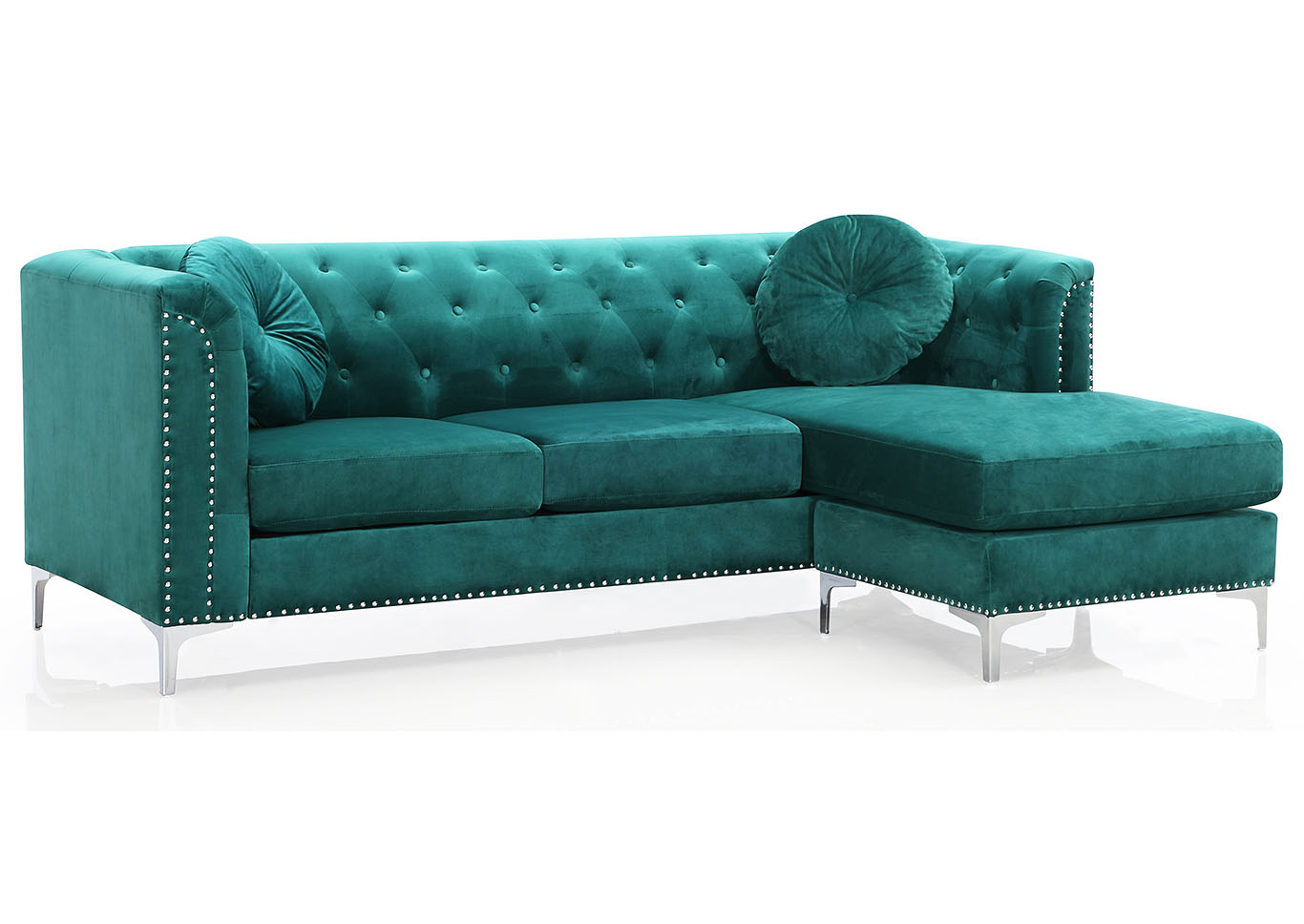 Pompano Green Sectional,Glory Furniture