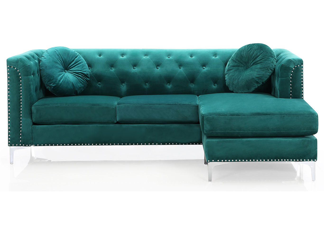 Pompano Green Sectional,Glory Furniture