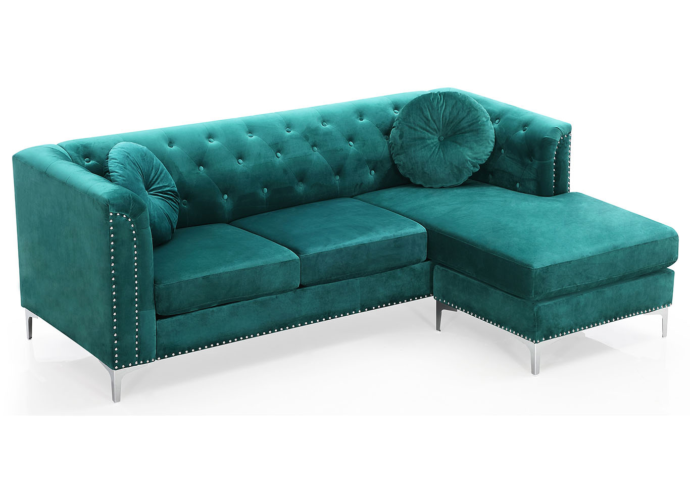 Pompano Green Sectional,Glory Furniture